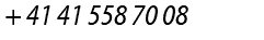 &nbsp;+ 41 41 558 70 08